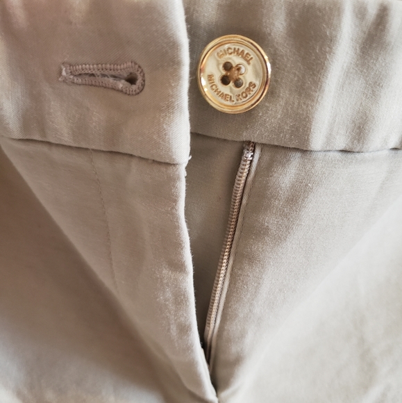 Michael Kors Ankle Stretch Trousers Tan Riding Style Woman Size 4 EUC - Picture 7 of 13